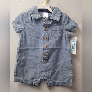 NWT Carter's Chambray Button Down Romper